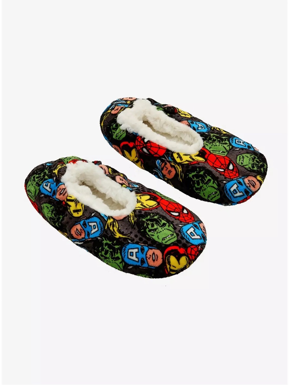 Marvel Avengers Allover Print Sherpa Cozy Slippers Socks